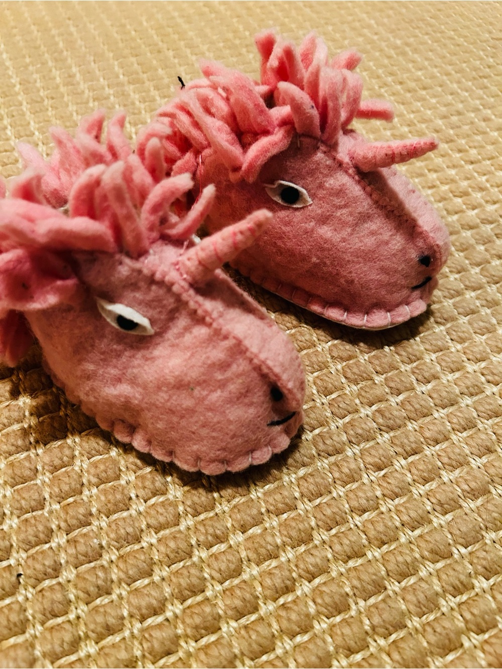 NEW with tags - Silk Road Bazaar Pink Unicorn Booties size 0-12 months.
